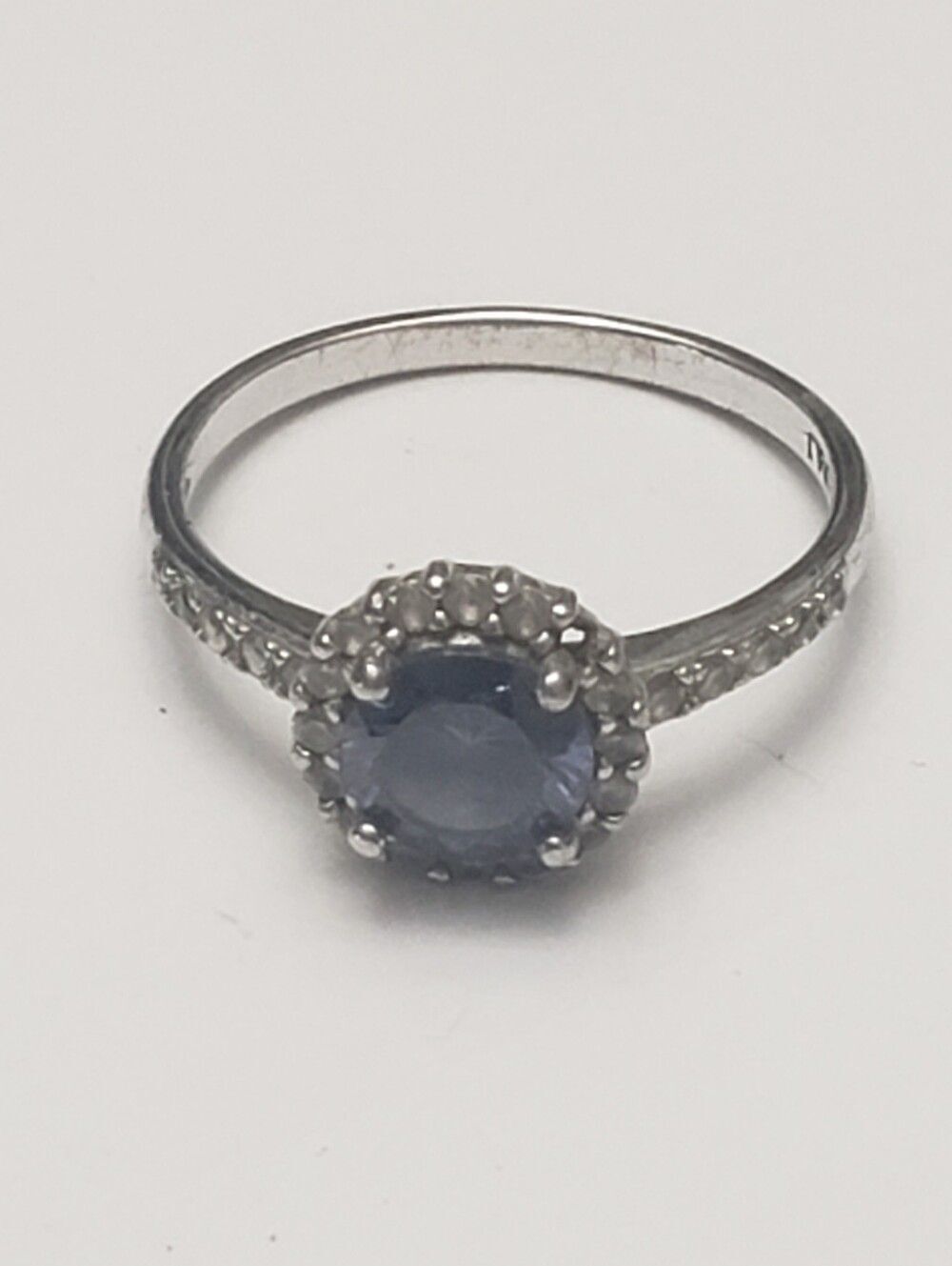 PAJ Blue Sapphire & Cubic Zirconia Cocktail Ring 8.75